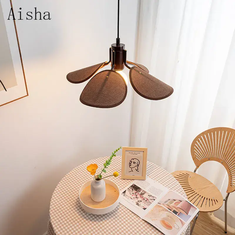 Jusqu'à Épuisement Des Stocks Vintage woven fabric chandelier japanese style for artistic lighting