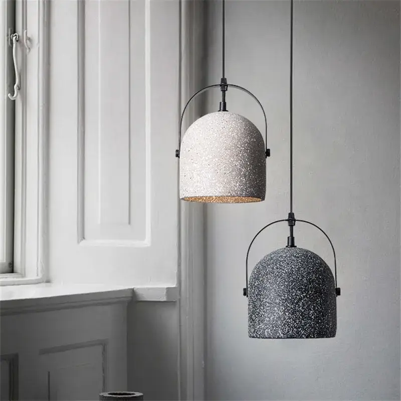 Industrial terrazzo concrete pendant light for interiors Jusqu'à Épuisement Des Stocks