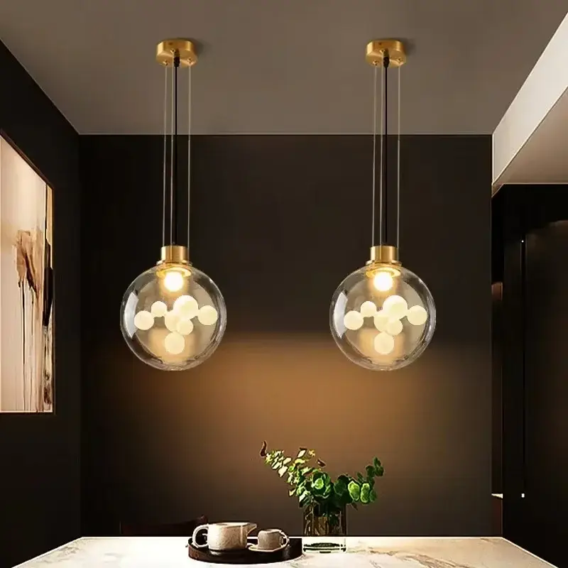 Meilleure Vente Sopa globe pendant lamp italy bubble glass chandelier suspension ha...