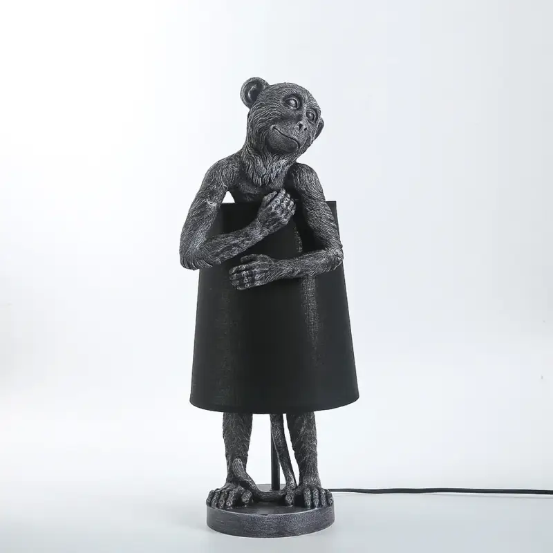 Top Vente Retro monkey design resin table lamp for decorative lighting