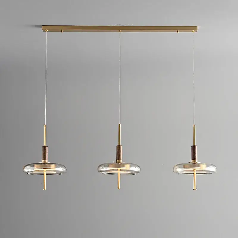 Modern glass pendant light with decorative led lighting Achat Immédiat
