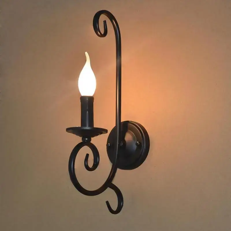 Pas Cher Rustic metal and iron led wall light