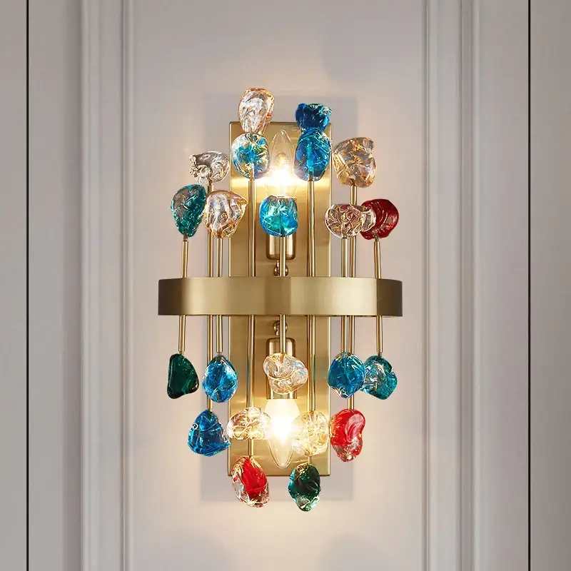 Contemporary stained glass wall light modern design for indoor use Pas Cher