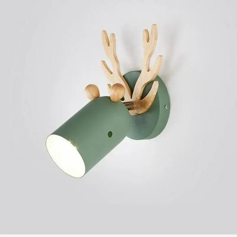 Vente Directe Nordic design deer wood wall light for children's interiors