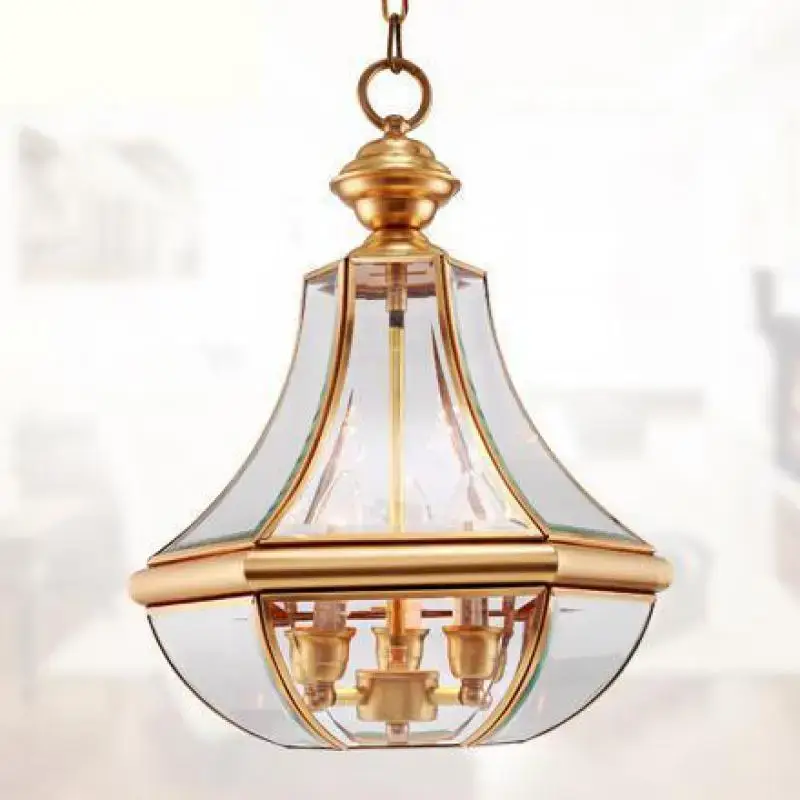 Antique glass and copper pendant light for elegant interiors Expédition Rapide
