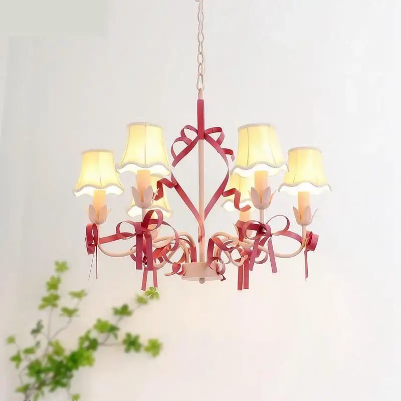 Cute children's chandelier in pastoral style with bow Promotion