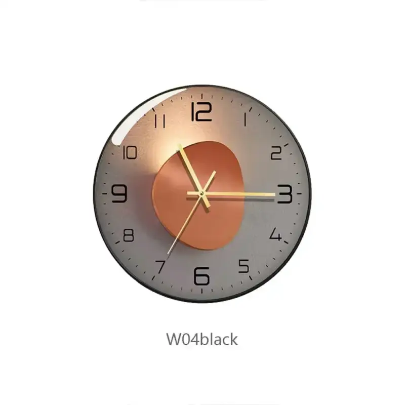 Modern geometric design glass wall clock creative decorative Paiement Sécurisé