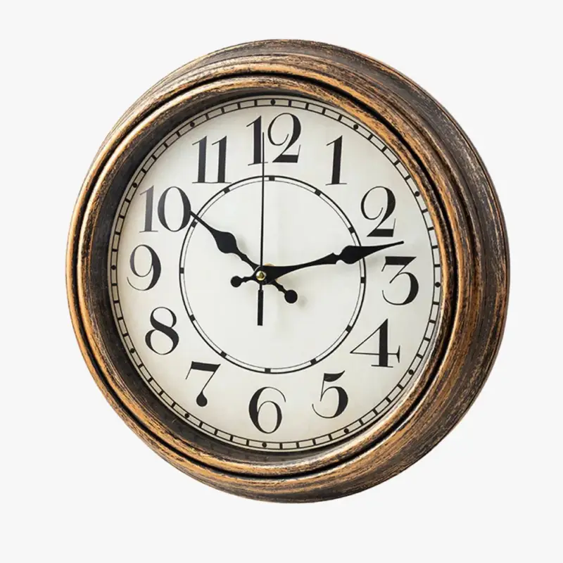 Vintage silent decorative wall clock battery operated quartz movement Bon Plan