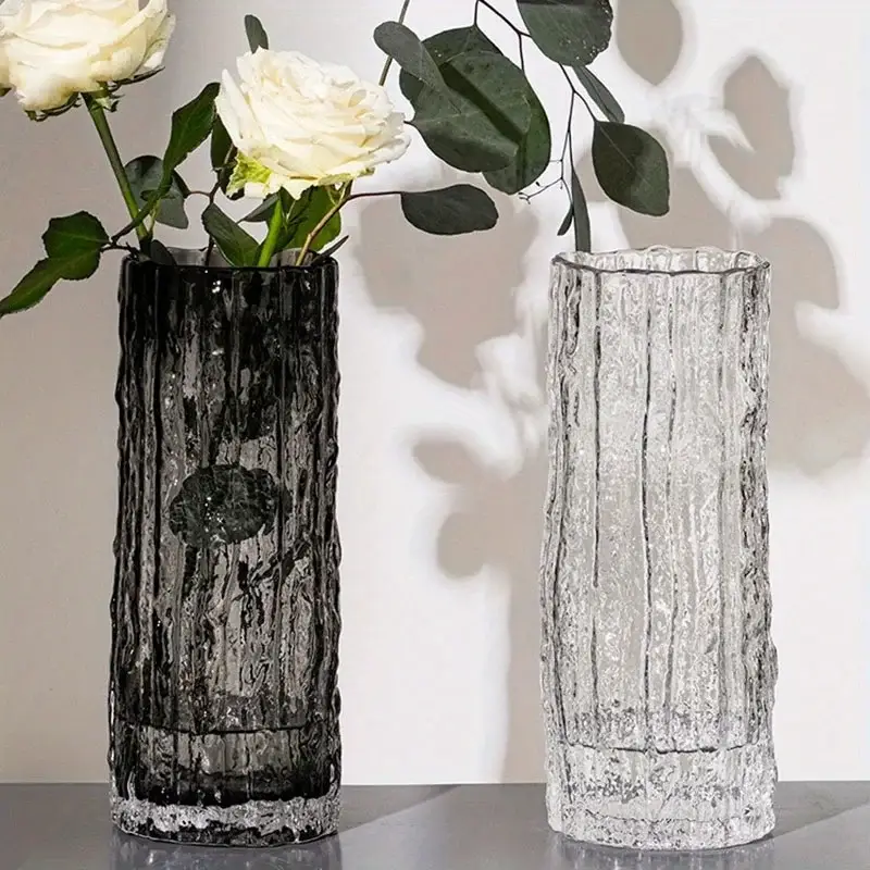 Clear glass vase for decorative flower arrangement Meilleur Choix
