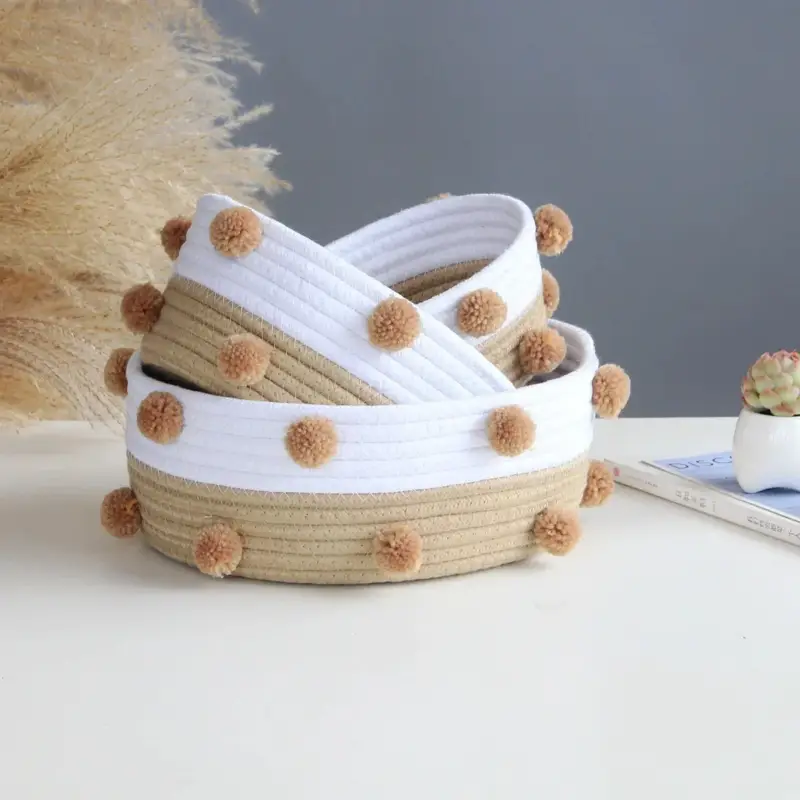 Nouvel Arrivage Cotton rope storage baskets for home organization