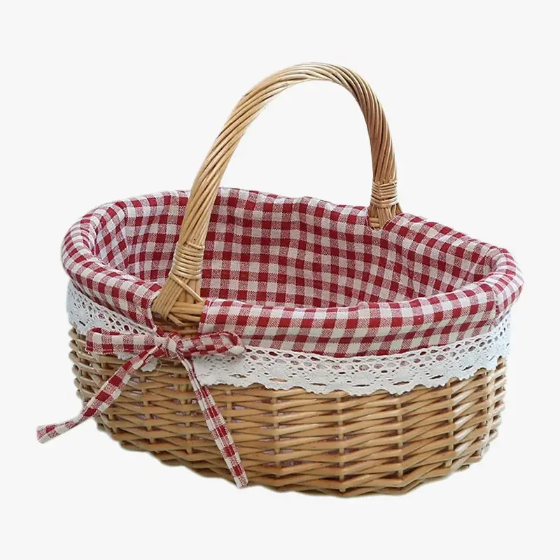 Oval wicker basket for picnic wedding or gift Réduction