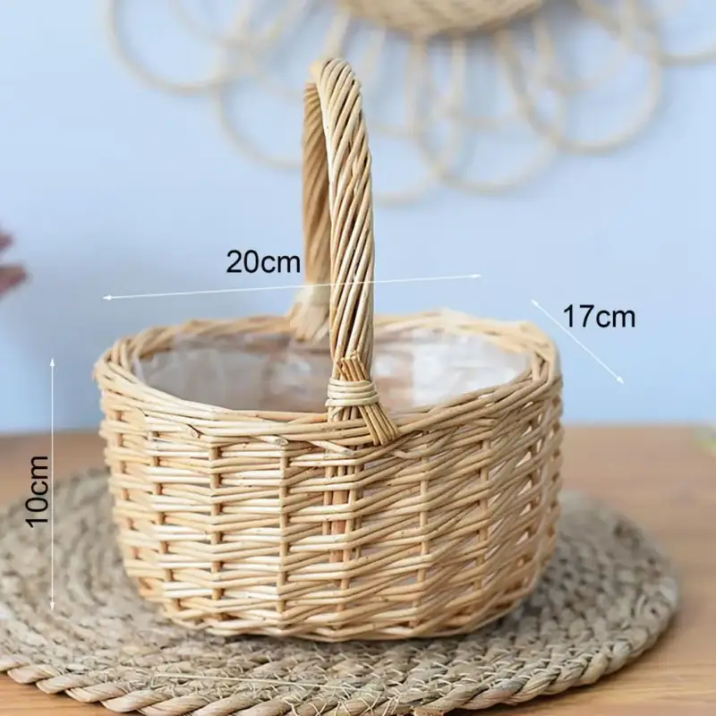 Rattan woven basket for flowers and food Promotion Saisonnière