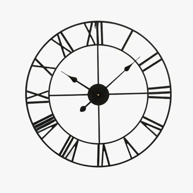 Dernier Modèle Vintage silent metal wall clock with roman numerals