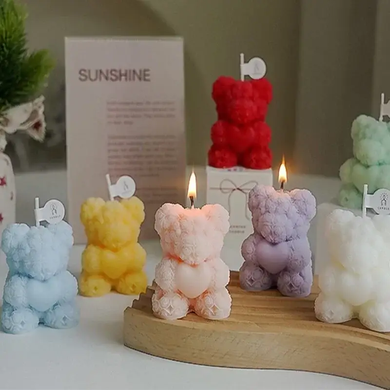Prix Choc Scented soy wax bear candle for relaxation