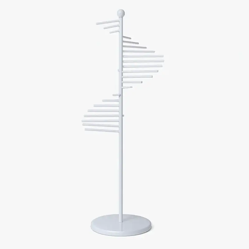 Freestanding iron scarf display with 30 hanging rods Offre Exclusive