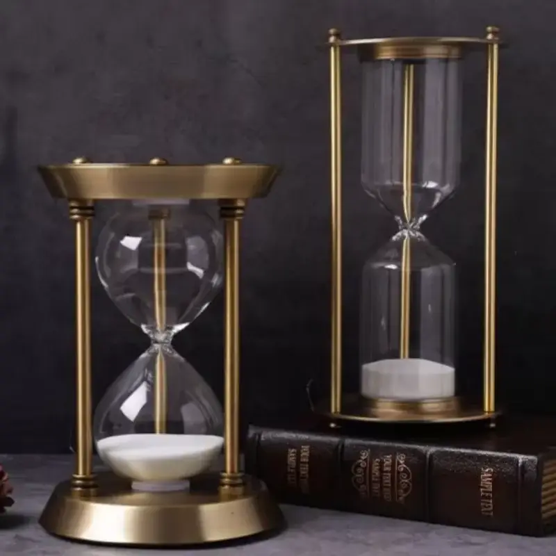 Retro metal hourglass clock for decoration and timing Prix Choc