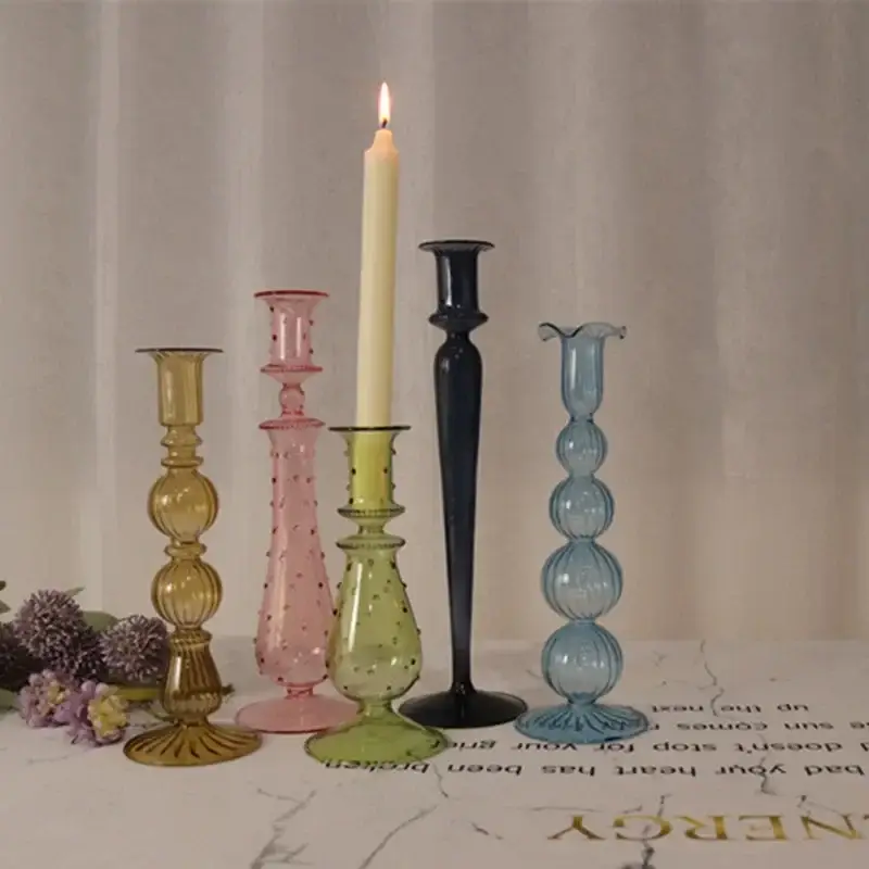 Prix Cassé Crystal candle holder for romantic wedding decorations