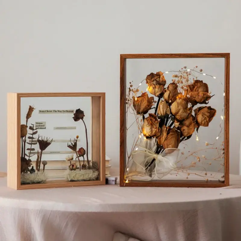 Prix Bas 3d photo frame with flowers for wedding decoration