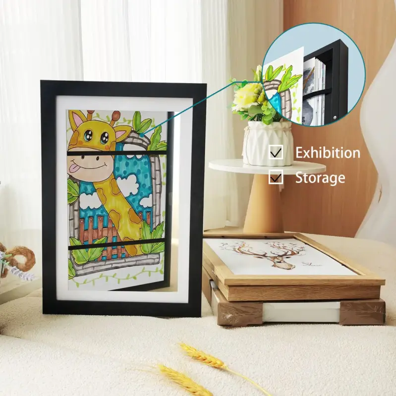 Magnetic art frames for children with interchangeable decorations Soldes