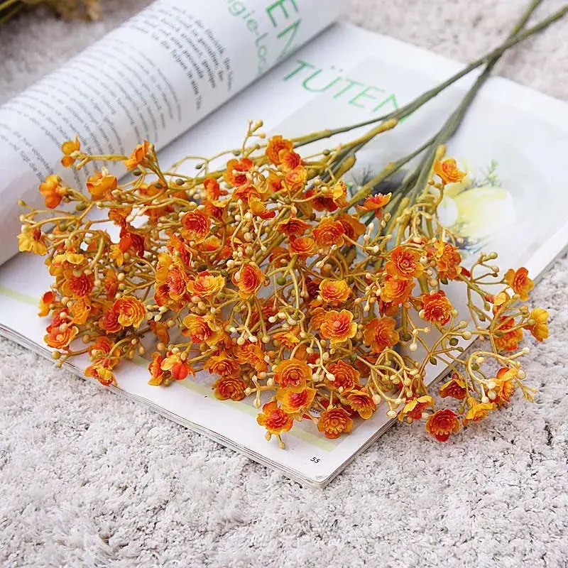 Authentique Autumn gypsophila branch for diy wedding decoration