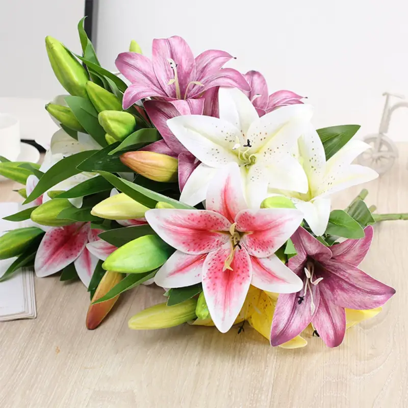 Artificial lily flowers for garden and wedding decoration Jusqu'à Épuisement Des Stocks