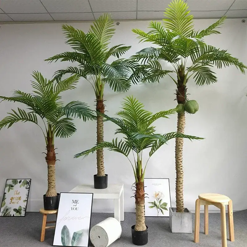 Artificial coconut tree large green plant for interior decoration Offre Spéciale