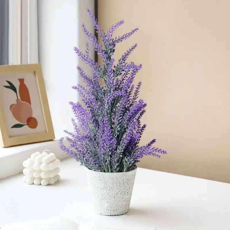 Artificial lavender and wheat bouquet for indoor and outdoor decora... Meilleur Choix