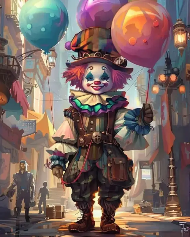 Acrylic painting by numbers kit funny clown gift home decoration Acheter En Ligne
