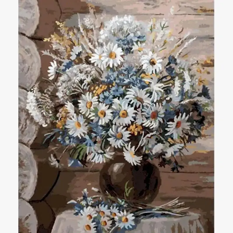Acheter En Ligne Flower paint by numbers kit for adults