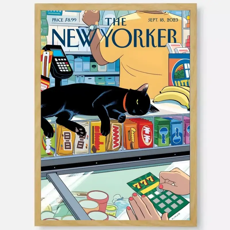 New yorker waterproof art wall sticker aesthetic decoration Dernière Chance