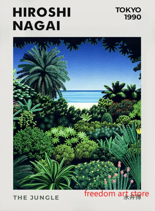 Retour Gratuit Japanese vintage 80s hiroshi nagai art posters wall decorations