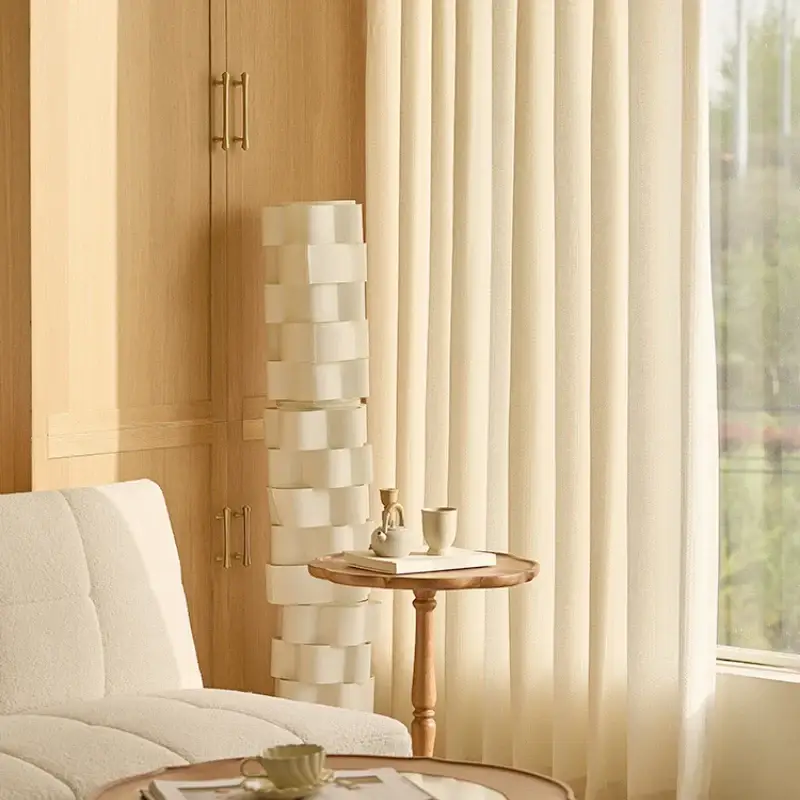Modern pleated light-filtering curtain for living room and bedroom Paiement Sécurisé