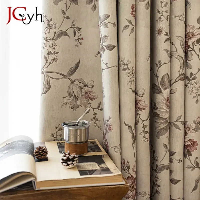 Prix Cassé Modern floral blackout curtain for living room or bedroom