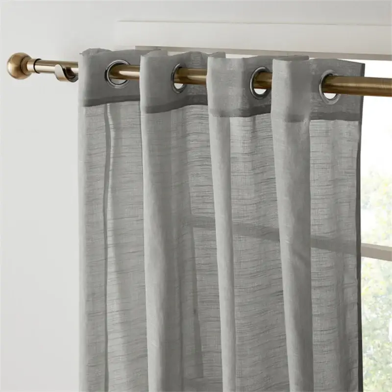 Modern custom translucent tulle curtain for living room and bedroom Commande En Gros