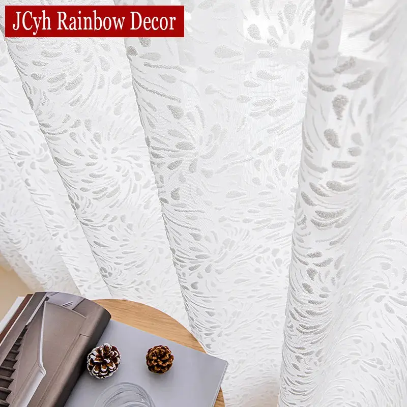 Offre Spéciale Decorative motif tulle voile curtain for living room or bedroom