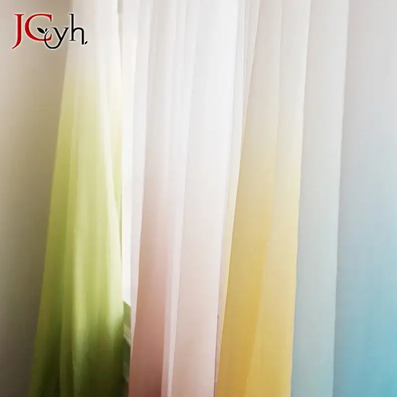 Modern gradient tulle sheer curtain for living room and bedroom Petit Prix