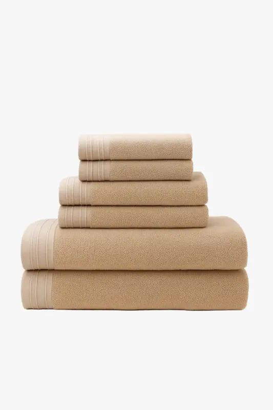 Set of 6 organic cotton bath towels, premium quality Achetez Aujourd'hui