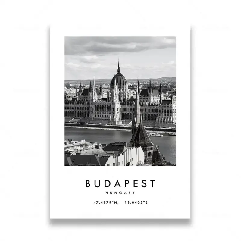 Acheter En Ligne Black and white photographic poster of rome and las vegas