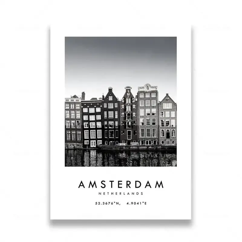 Black and white photographic poster of rome and las vegas Bon Plan