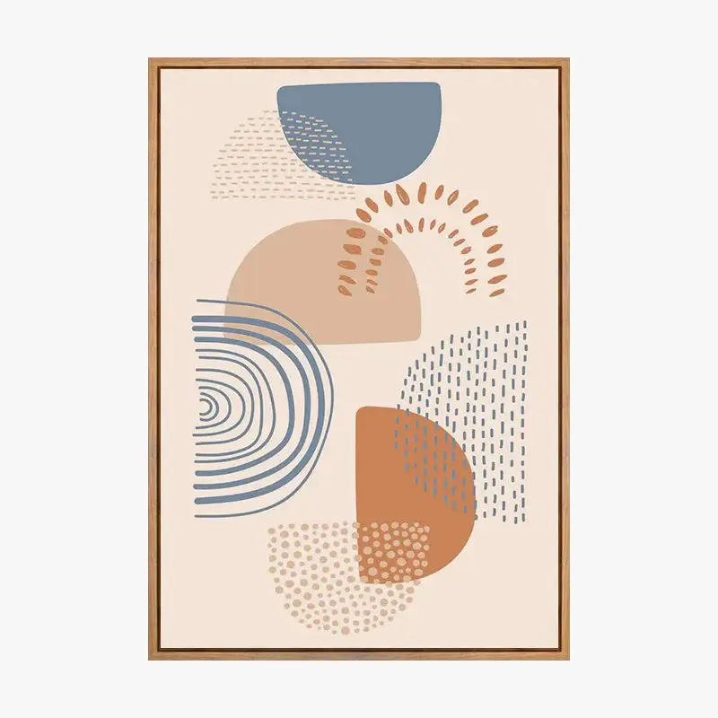 Abstract wall art with small geometric flower modern decor Usine Directe