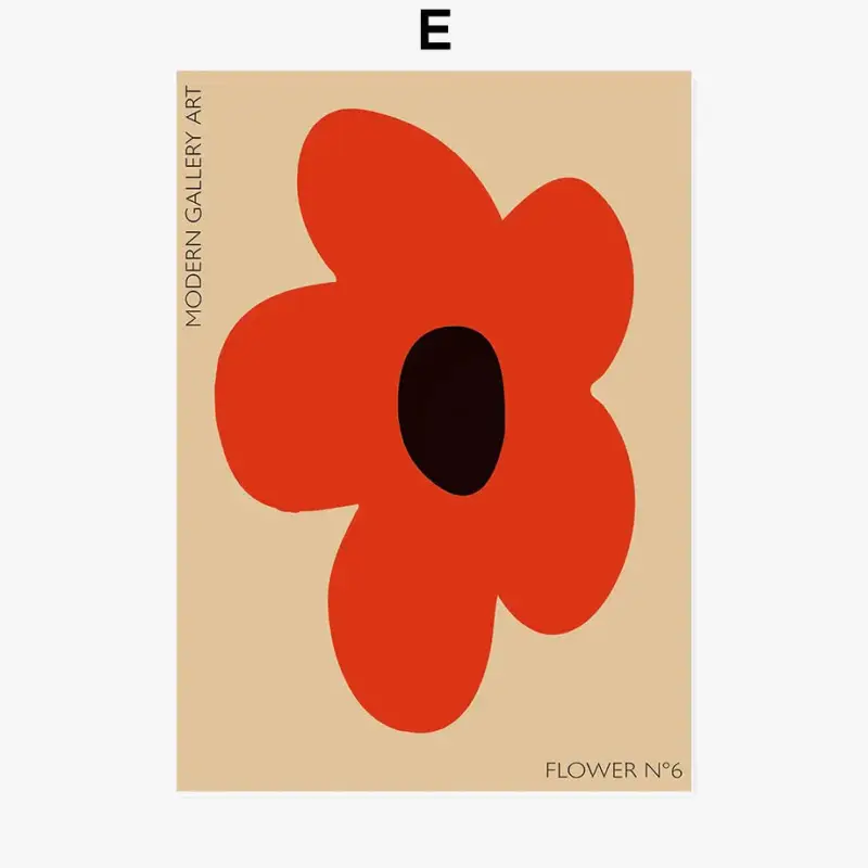 Achat Immédiat Abstract floral wall art posters for interior decoration