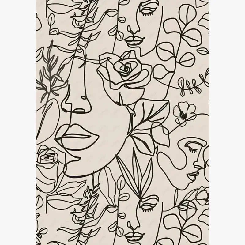 Decorative abstract bohemian waterproof self-adhesive wall poster Jusqu'à Épuisement Des Stocks
