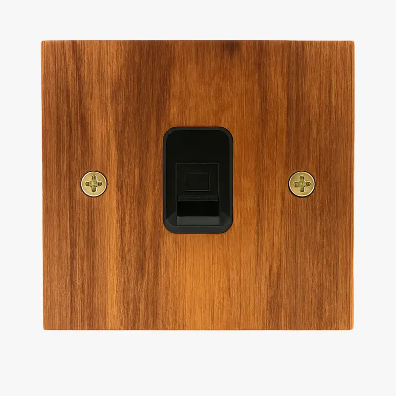 Wooden rj45 outlet with gold screws Jusqu'à Épuisement Des Stocks