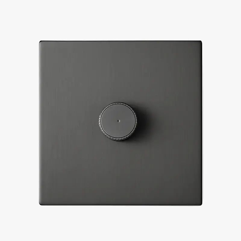 Super Prix Dark grey brushed steel dimmer switch