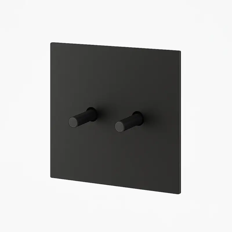 Double intermediate 2-way switch in matte black steel Acheter En Ligne