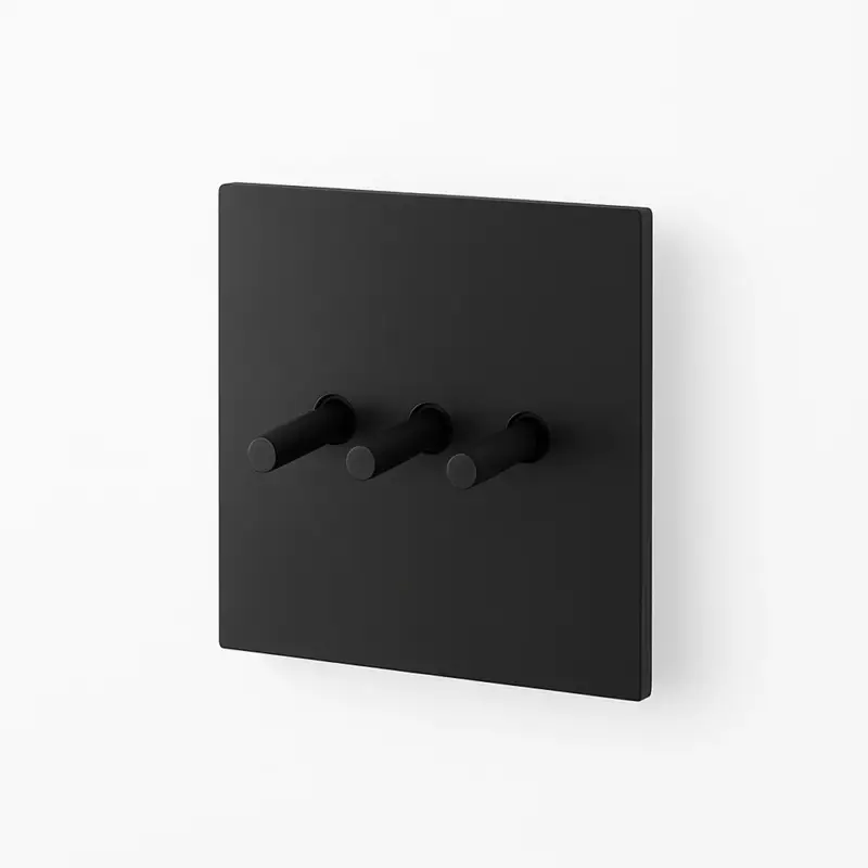 Expédition Rapide Triple 3-way switch in matte black steel