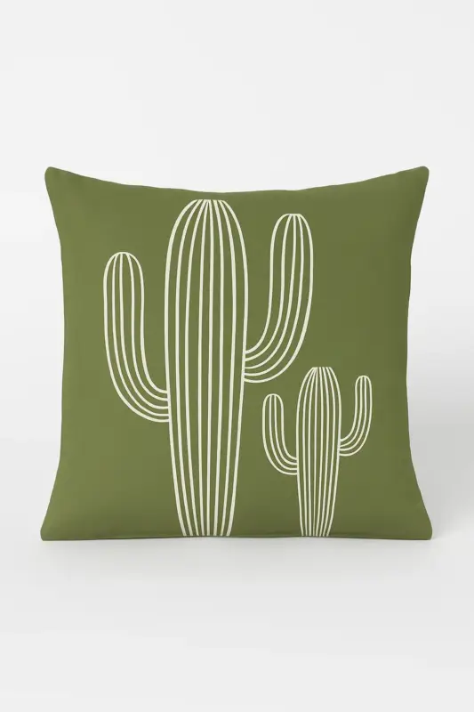 Decorative cushion cover with creative green leaves for indoors Seulement Aujourd'hui