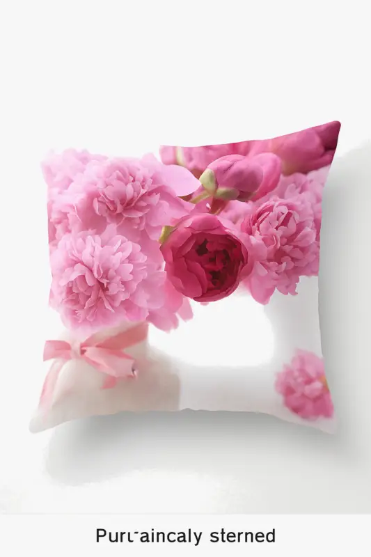 Decorative nordic-style rose patterned cushion cover Nouvel Arrivage