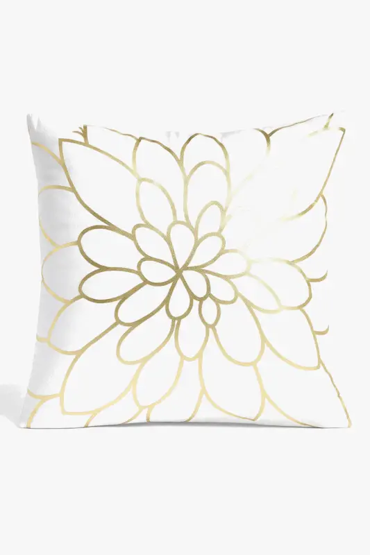 Modern cushion cover with geometric plant pattern Offre Du Jour