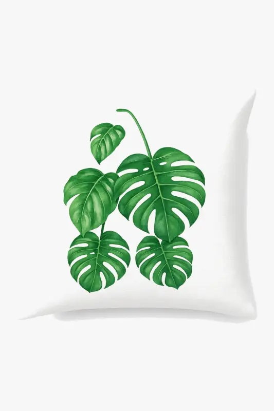 Nouveauté Decorative cushion cover with cactus and tropical plants pattern